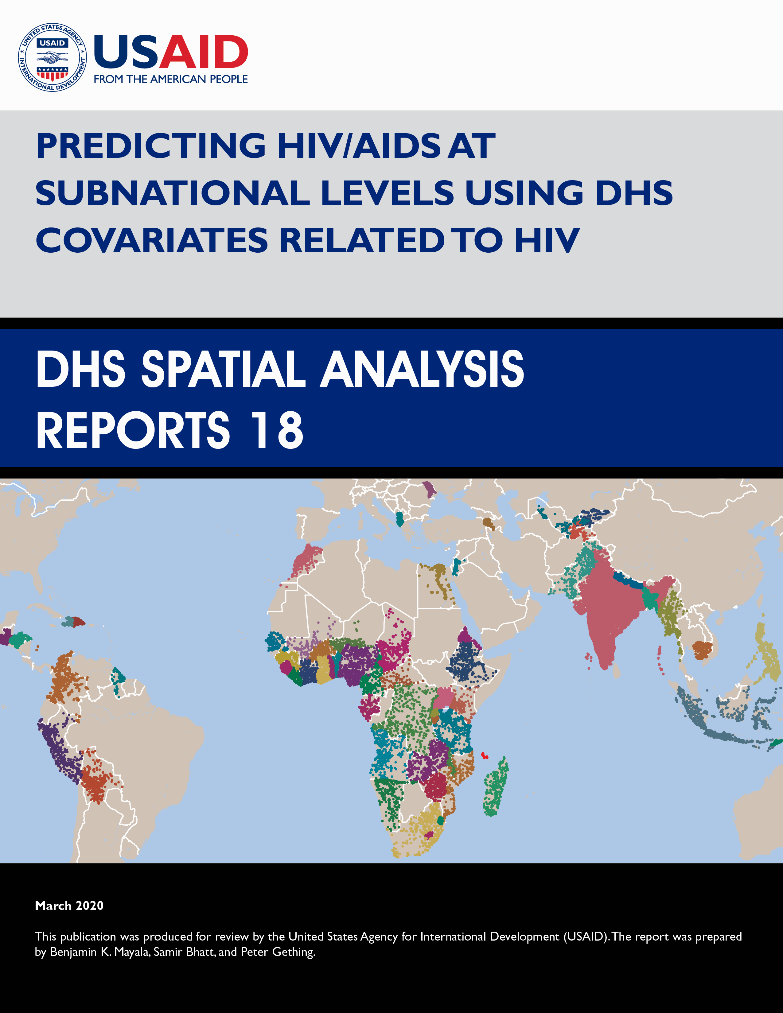 Cover of Predicting HIV/AIDS at Subnational Levels using DHS Covariates related to HIV (English)