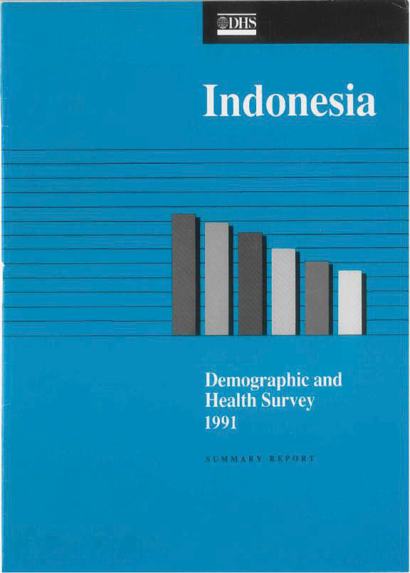 Cover of Indonesia DHS, 1991 - Summary Report (English)
