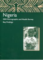 Cover of Nigeria DHS, 2003 - Key Findings (English)