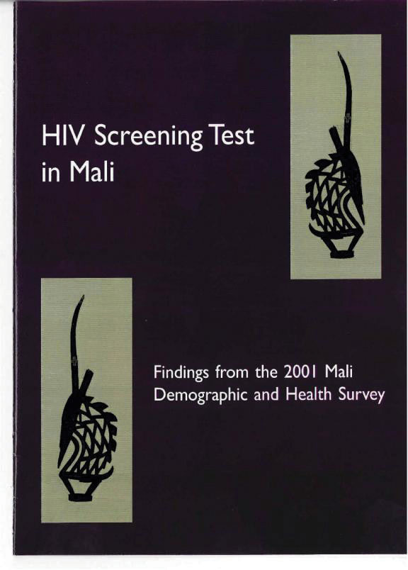 Cover of Mali DHS, 2001 - HIV Screening Test in Mali (English, French)