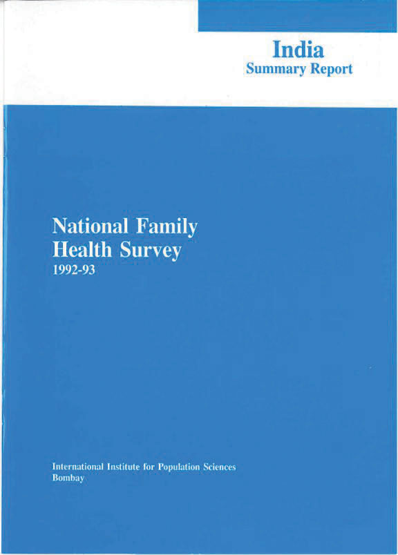 Cover of India DHS, 1992-93 - Summary Report (English)