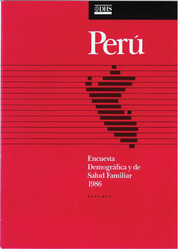 Cover of Peru DHS, 1986 - Summary Report (Spanish)