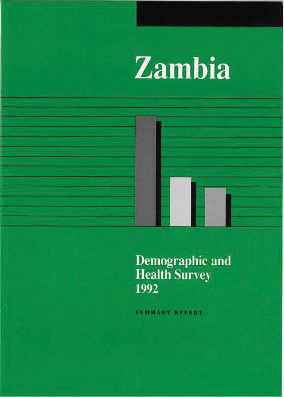 Cover of Zambia DHS, 1992 - Summary Report (English)