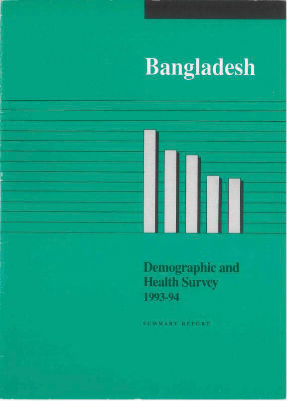 Cover of Bangladesh DHS, 1993-94 - Summary Report (English)