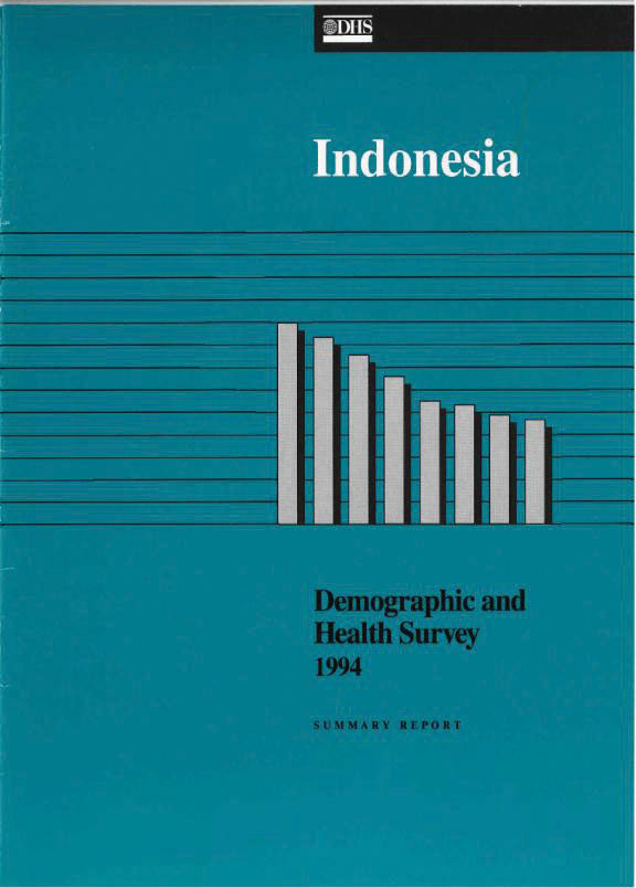 Cover of Indonesia DHS, 1994 - Summary Report (English)
