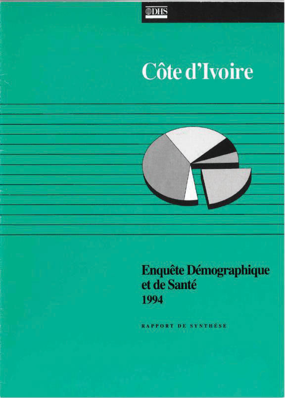 Cover of Cote d'Ivoire DHS, 1994 - Summary Report (French)
