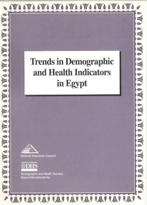 Cover of Trends in Demographic and Health Indicators in Egypt (English)