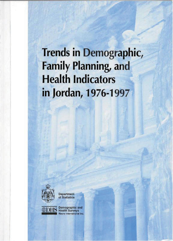 Cover of Trends in Demographic, Family Planning, and Health Indicators in Jordan 1976-1997 (English)
