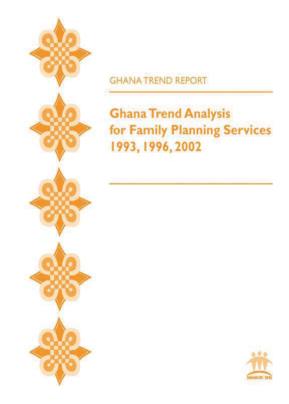 Cover of Ghana Trend Analysis for Family Planning Services 1993 - 2002 (English)