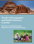 Cover of Trends in Demographic and Health Indicators in Jordan: Data from the 1990-2012 Jordan Publication and Family Health Surveys (Arabic, English)