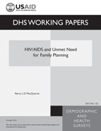 Cover of HIV/AIDS and Unmet Need for Family Planning (English)