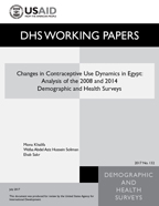 Cover of Changes in Contraceptive Use Dynamics in Egypt: Analysis of the 2008 and 2014 Demographic and Health Surveys (English)