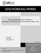 Cover of Women's Empowerment in Myanmar: An Analysis of DHS Data for Married Women Age 15-49 (English)