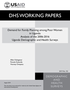 Cover of Demand for Family Planning among Poor Women in Uganda: Further Analysis of the Demographic and Health Surveys (English)