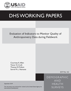Cover of Evaluation of Indicators to Monitor Quality of Anthropometry Data during Fieldwork (English)