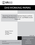 Cover of Examining the Association between Anemia and Early Childhood Development in 9 Low- and Middle-income Countries (English)
