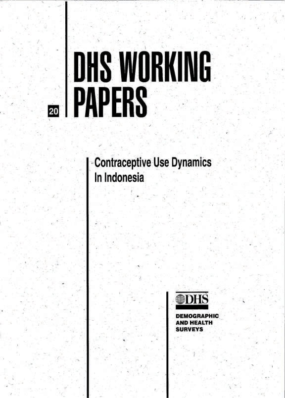 Cover of Contraceptive Use Dynamics in Indonesia (English)