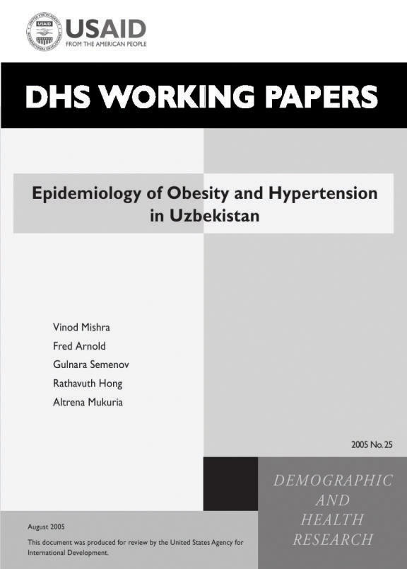 Cover of Epidemiology of Obesity and Hypertension in Uzbekistan (English)
