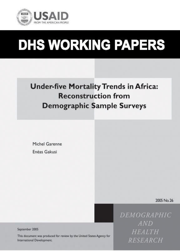 Cover of Under-five Mortality Trends in Africa: Reconstruction from Demographic Sample Surveys (English)