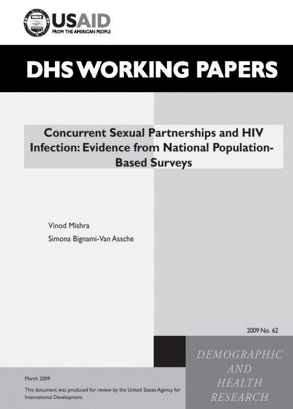 Cover of Concurrent Sexual Partnerships and HIV Infection: Evidence from National Population-Based Surveys (English)