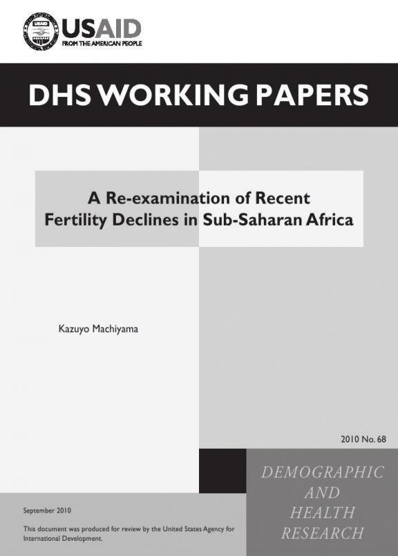 Cover of A Re-examination of Recent Fertility Declines in Sub-Saharan Africa (English)