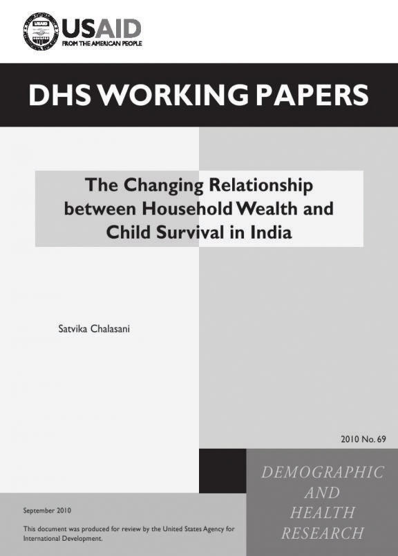Cover of The Changing Relationship between Household Wealth and Child Survival in India (English)