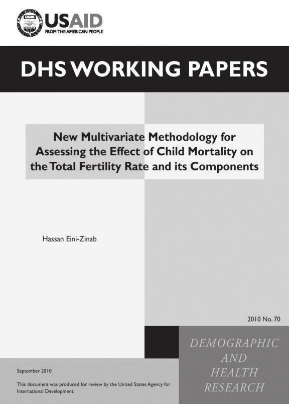 Cover of New Multivariate Methodology for Assessing the Effect of Child Mortality on the Total Fertility Rate and its Components (English)