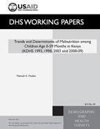Cover of Trends and Determinants of Malnutrition among Children Age 0-59 Months in Kenya (KDHS 1993, 2003 and 2008-09) (English)