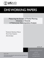 Cover of Measuring the Success of Family Planning Initiatives in Rwanda: A Multivariate Decomposition Analysis (English)