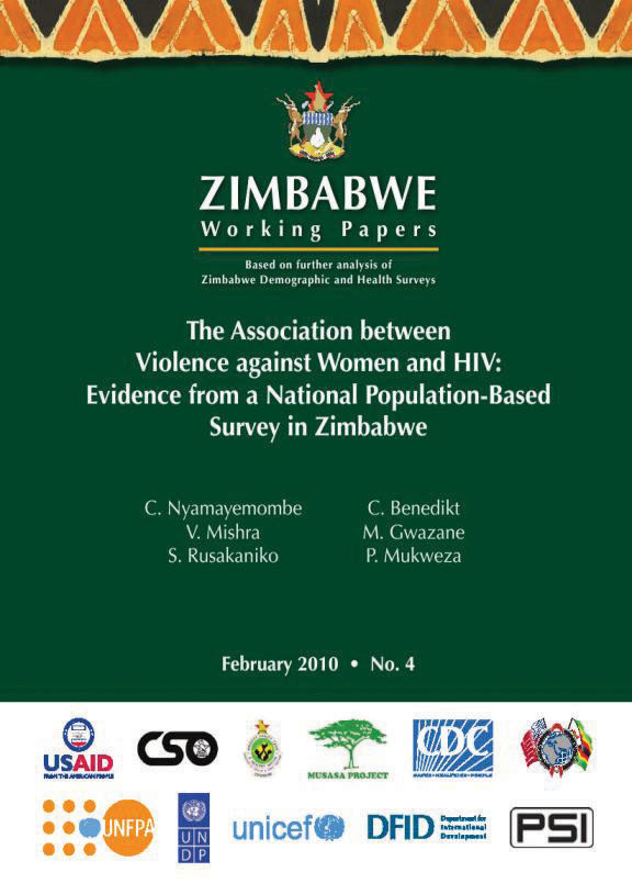 Cover of The Association between Violence against Women and HIV: Evidence from a National Population-Based Survey in Zimbabwe (English)